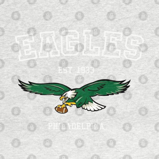 Vintage Eagles Football by Curious Sausage